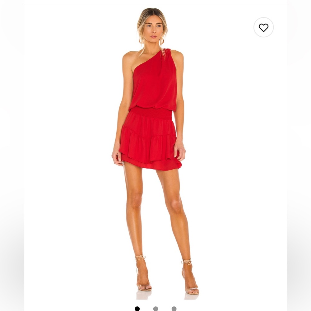 One shoulder mini ruffle dress